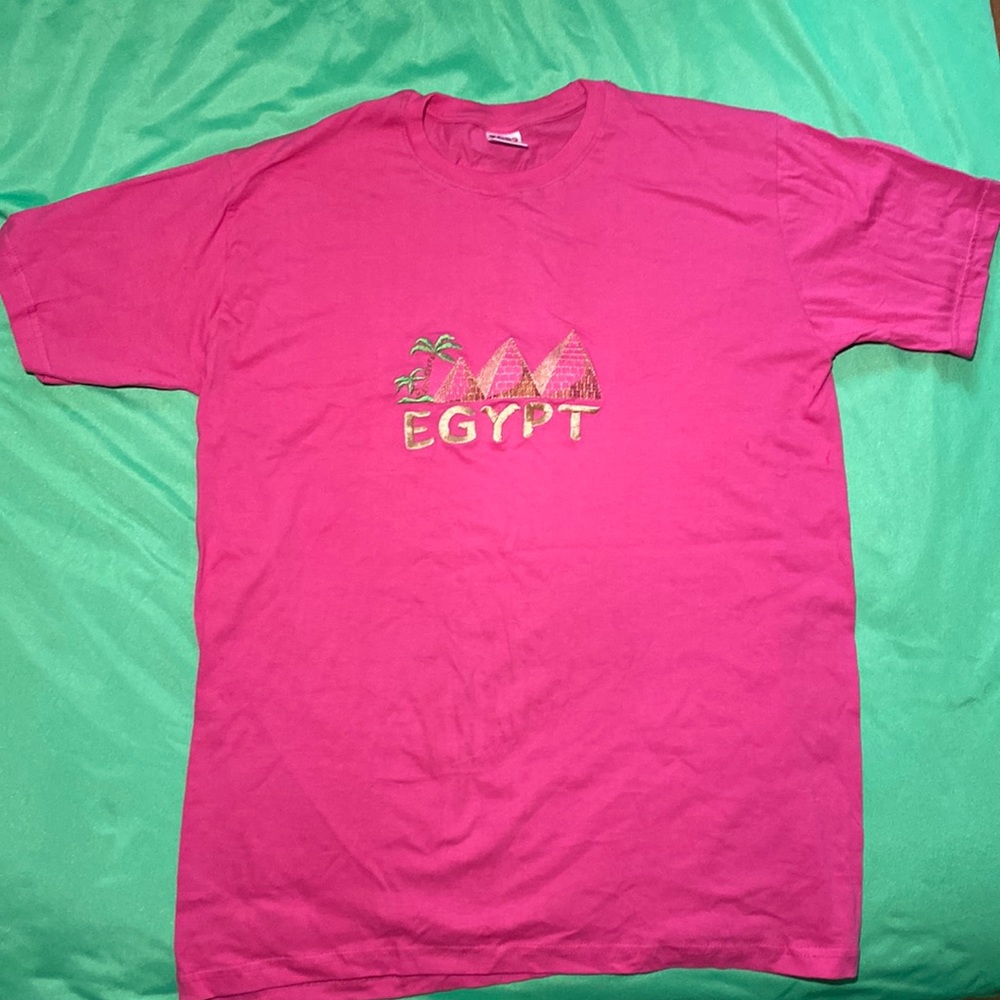 Custom Egypt Tshirt Egyptain Cotton 100%, Like New Women, Color: Pink, Size: XL